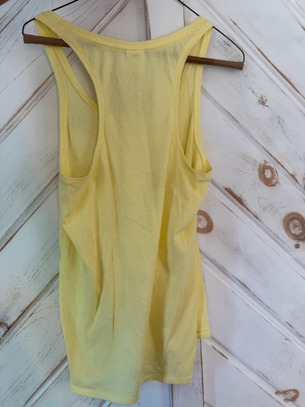 Victoria's Secret PINK Yellow Racerback Tank Top Womens M